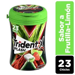 Chicle Trident Splash Sin Azúcar Sabor Frutilla Limón 23 und