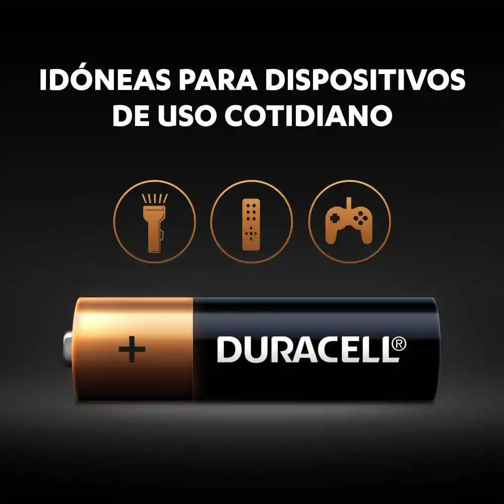 Duracell Pilas Alcalinas AA de Larga Duración