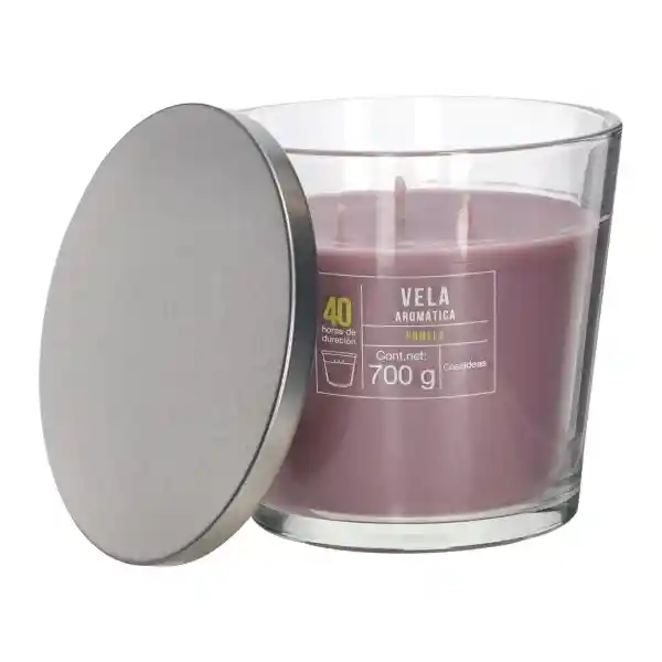 Vela Con Contenedor de Vidrio Pomelo 14 x 13 cm Casaideas