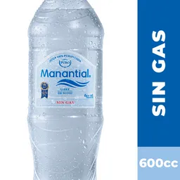 Agua Purificada Sin Gas Manantial 600ml