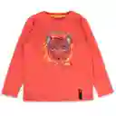 Polera Manga Larga Niña Rojo Pillín Talla 2 A