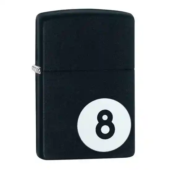 Zippo Encendedor Lighter Billiards 8-ball Negro