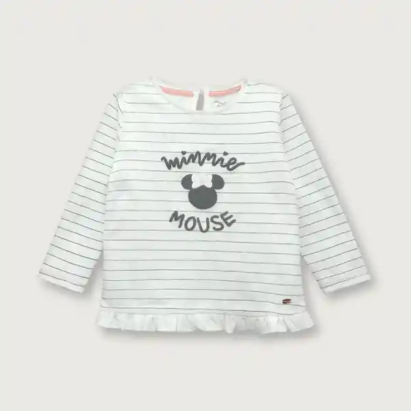 Polera Vuelo en el Ruedo de Niña Off White Talla 2A Opaline