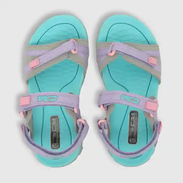 Sandalias Outdoor Doble Ajuste de Niña Gris Talla 33 Colloky