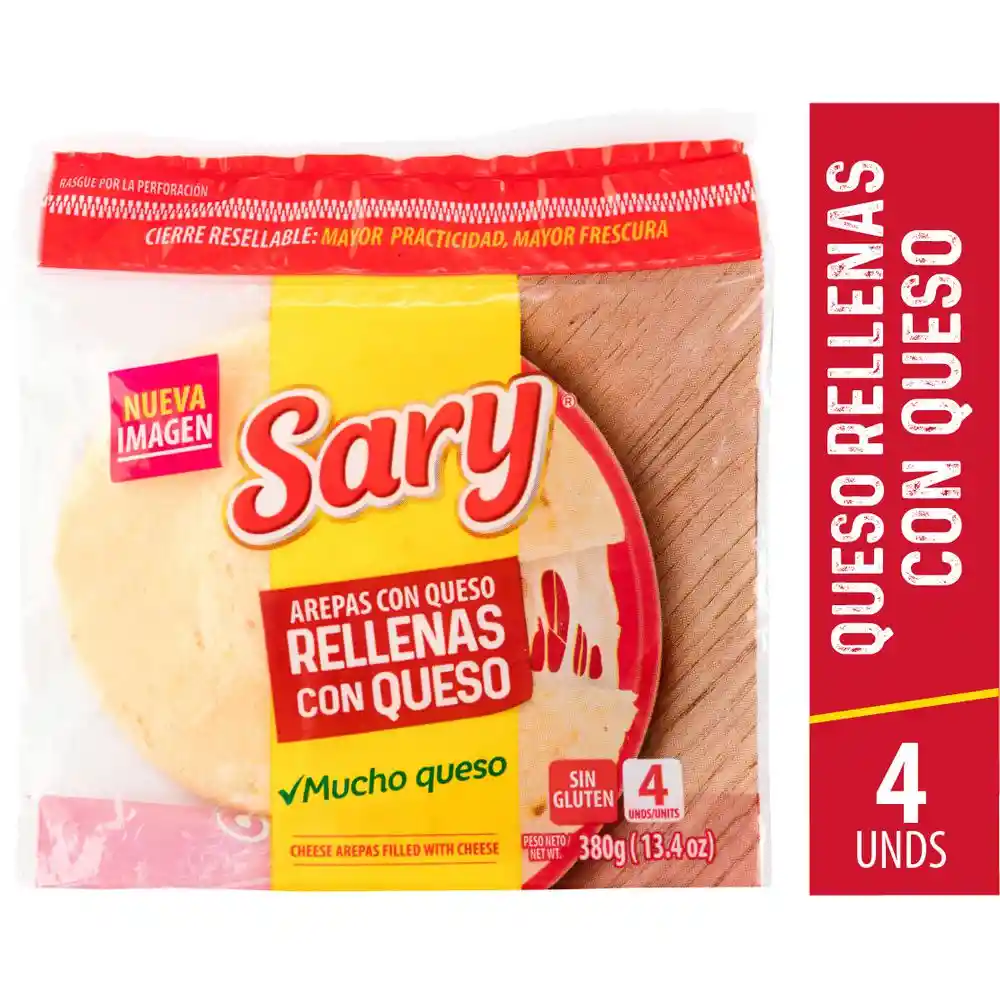 Sary Arepa De Maíz Rellena De Queso