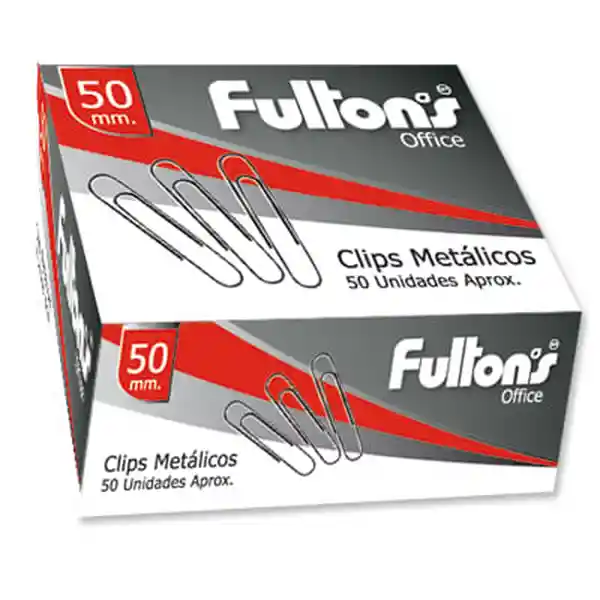 Fultons Clip Punta Redonda Cromada Metálica 50 mm