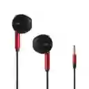 Miniso Audífonos Half In Ear Modelo Y668 Rojo y Negro 