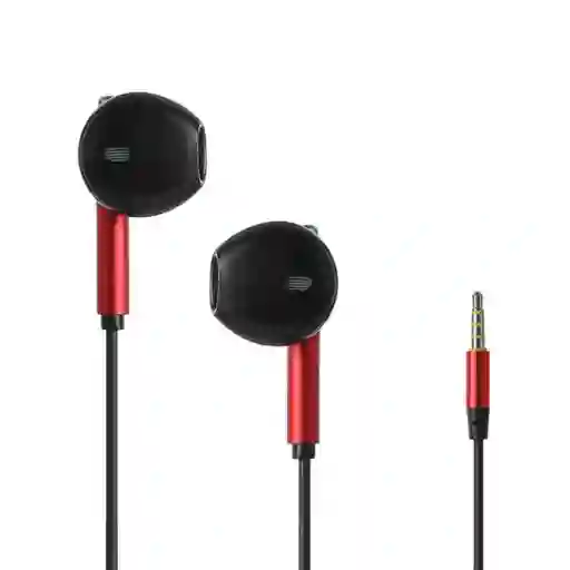 Miniso Audífonos Half In Ear Modelo Y668 Rojo y Negro 