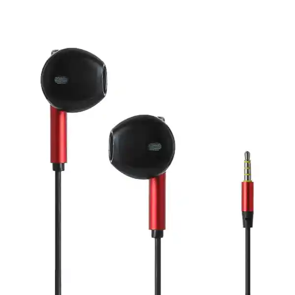 Miniso Audífonos Half In Ear Modelo Y668 Rojo y Negro 