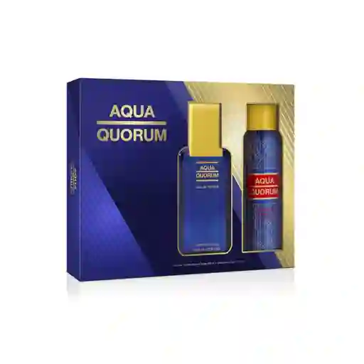 Quorum Set Perfume Aqua Quo + Desodorante
