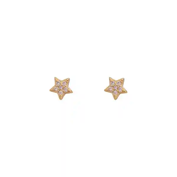 Boaz Aros Mini Stars Circones Bañados en Oro