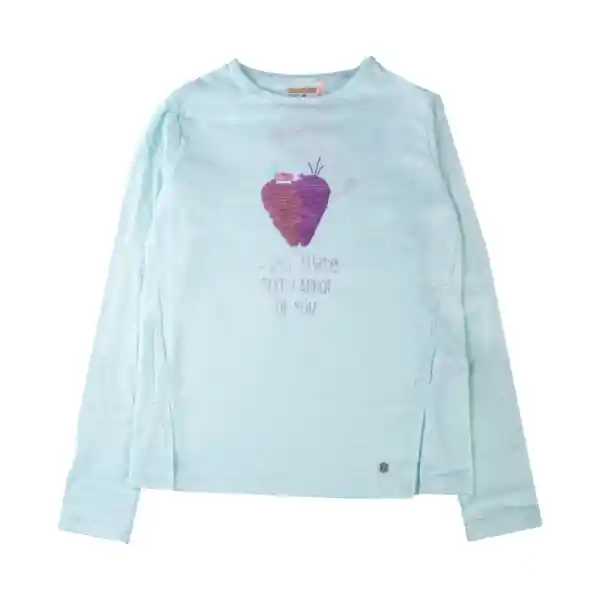 Polera Manga Larga Niña Menta 6 Pillin