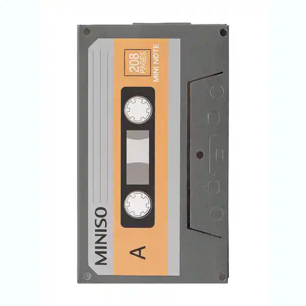 Miniso Libreta Con Diseño de Cassette Gris Oscuro