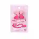 Kit Accesorios Para Cabello Color Rosa Miniso