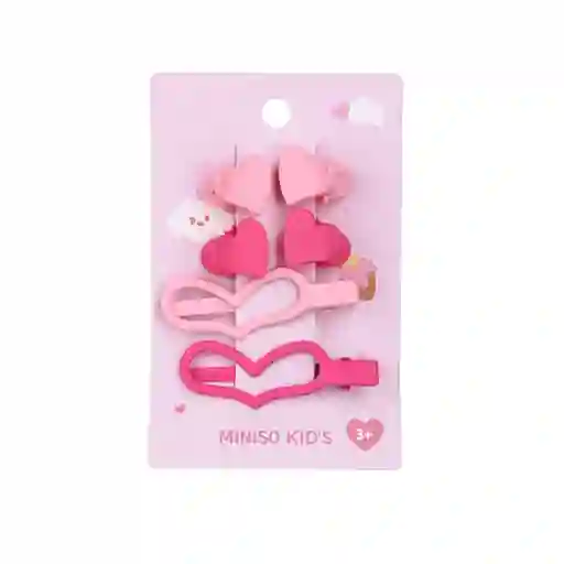 Kit Accesorios Para Cabello Color Rosa Miniso