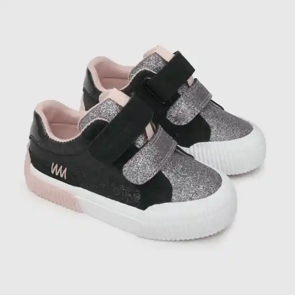 Zapatillas Urbana Niña Con Brillo Negro/Black Talla 27 Colloky