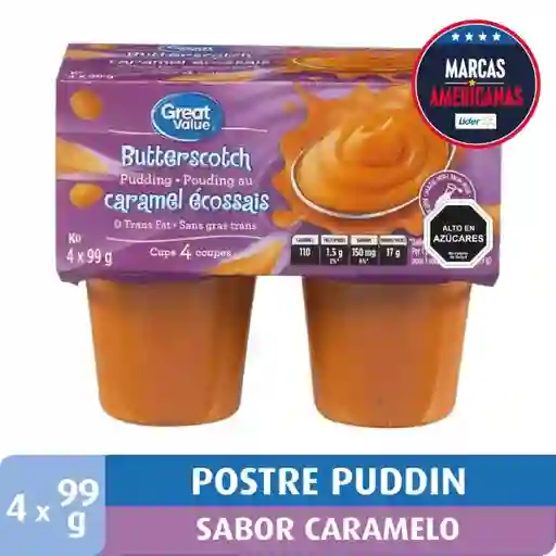 Great Value Pudding Butterscotch