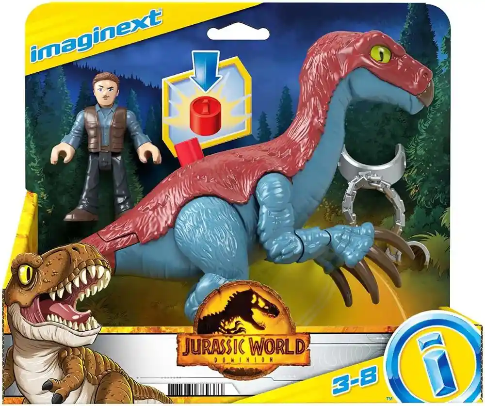 Imaginext Juguete Jurassic World Tyrannosaurus & Owen