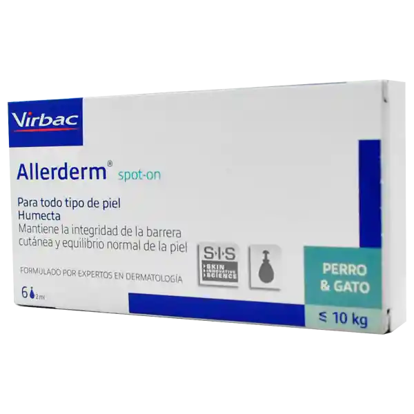 Allerderm Pipeta para Perro y Gato Spot-on Menor de 10 Kg