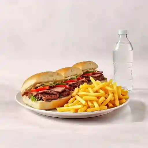 Promo - 4 Sandwiches (Churrasco O Lomito) + 1 Porcion De Papas Grandes + 1 Bebida (1,5 Lt)