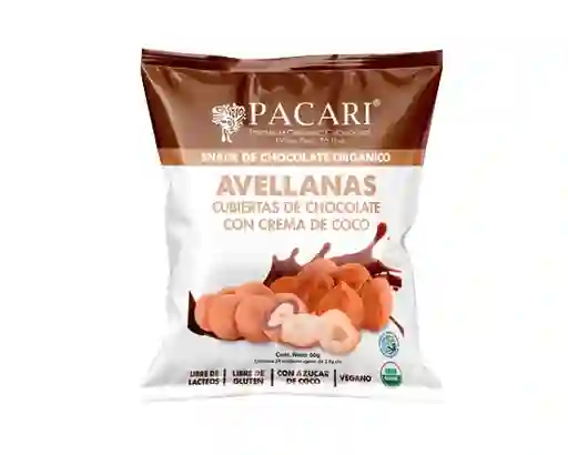 Pacari Avellana Cubiertas de Chocolate con Crema de Coco