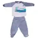 Conjunto Plush Bebe Niño Azul Pillin 6 M