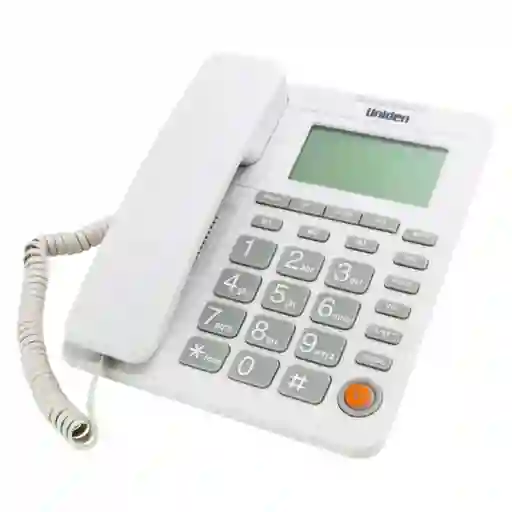 Uniden Teléfono Sobre Mesa Pantalla C-Id Blanco 23Und7408B