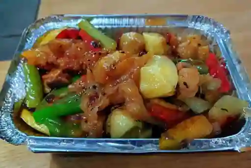 Pollo Cantonés Agridulce