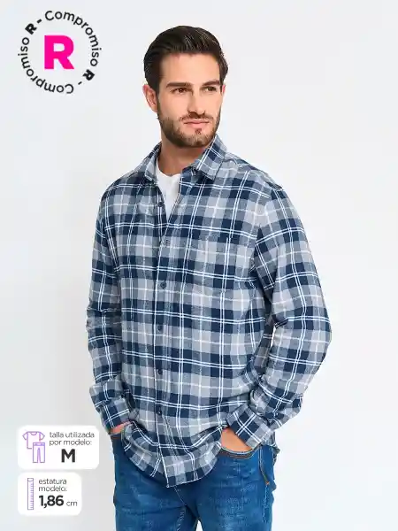 Kenneth Stevens Camisa Manga Larga Esturion Gris S FW25