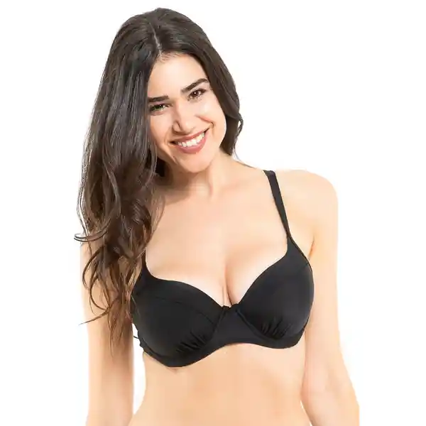 Bikini Estilo Sostén Copa C-D Negro Talla 48 Samia