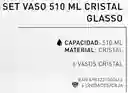 Glasso Set de Vaso Cristal 510 mL