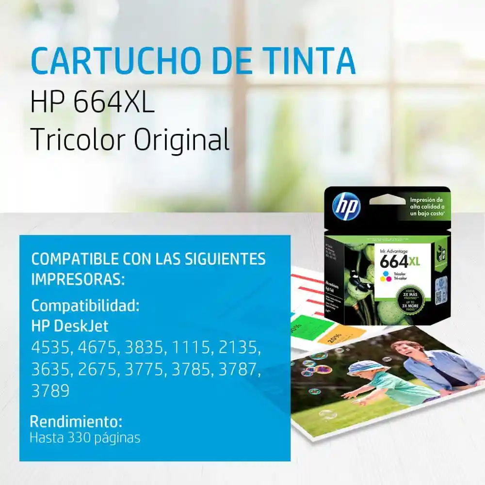 Tinta 664 Xl Hp Color