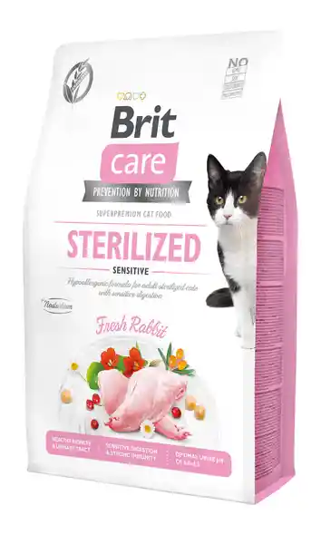 Brit Care Alimento Cat Sin Granos Esterilizado Sensible