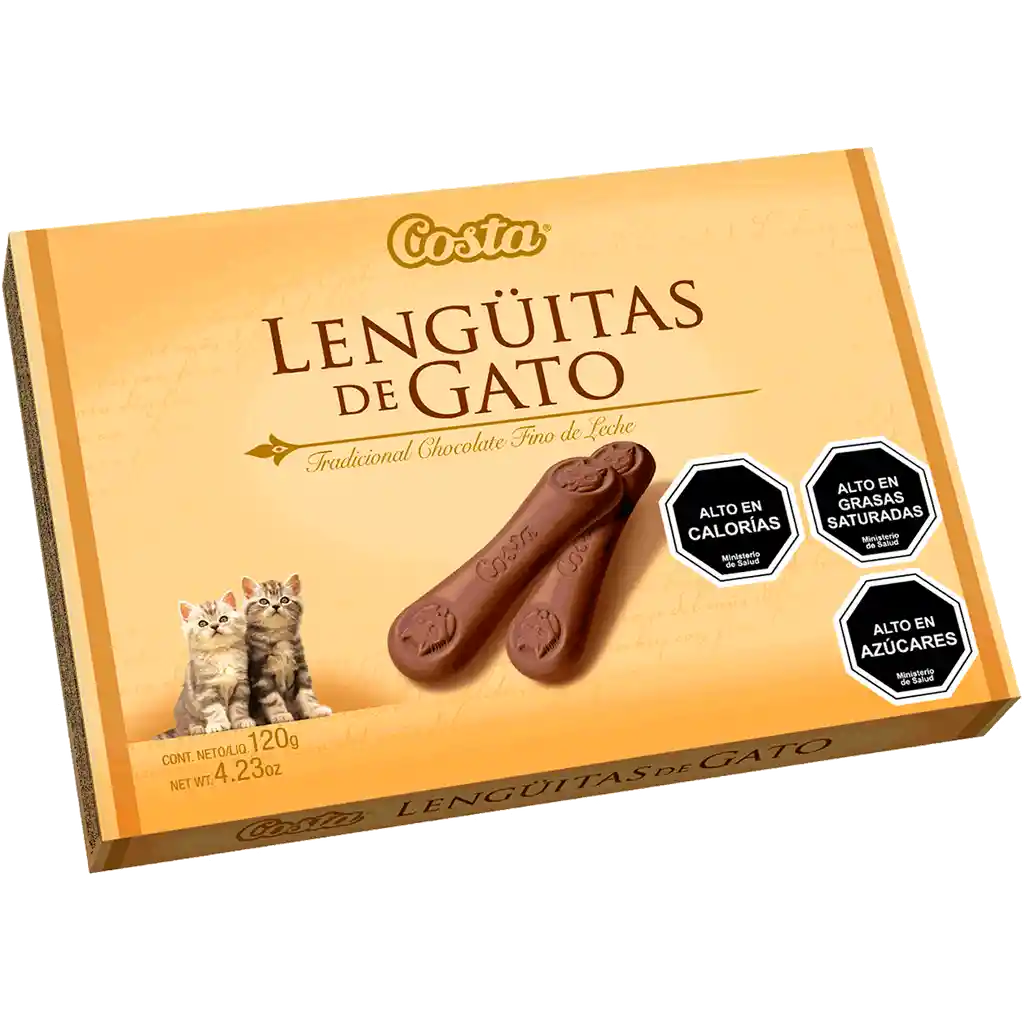 Costa Chocolate de Leche Lengüitas de Gato