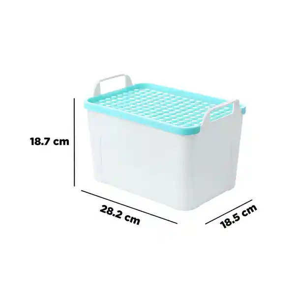 Organizador de Plástico Apilable S Negro y Blanco Miniso