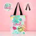 Bolsa de Compras Love Colorida Miniso