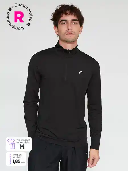 Head Polera Running Hombre Ttem Negro XL