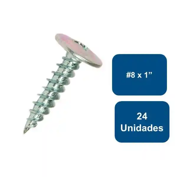 Tornillo Cabeza Lenteja Punta Fina No. 8 x 1