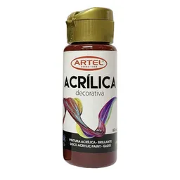 Artel Pintura Acrílica Decorativa Rojo Oscuro 801