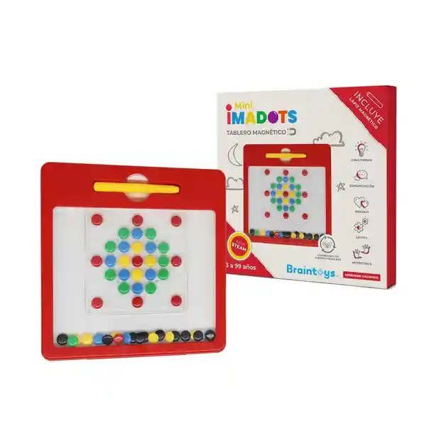 Braintoys Tablero Imadots Mini Rojo