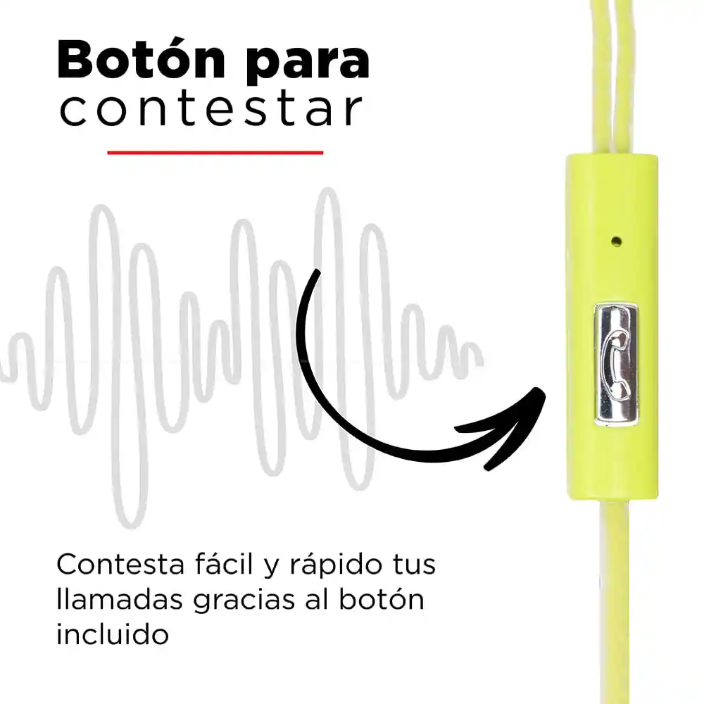 Miniso Audífonos De Cable Se383 Verde/blanco 12m