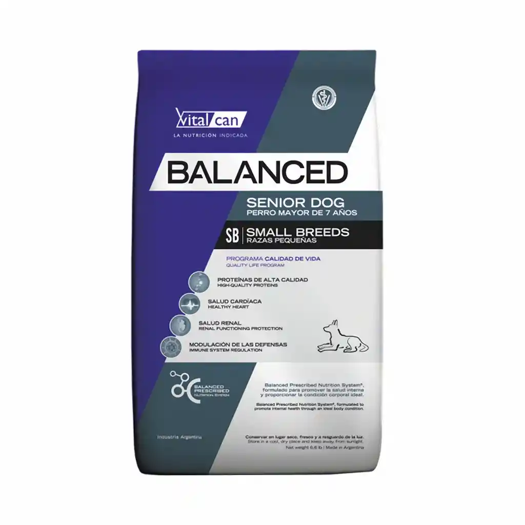 Balanced Alimento Para Perro Adulto Small Senior 7.5 Kg