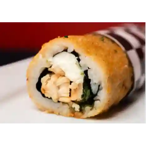 Hand Roll Pollo, Queso Crema y Cebollín