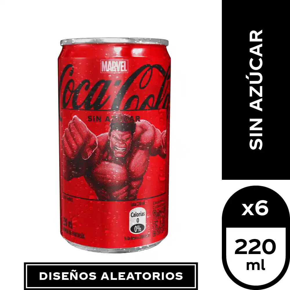 Coca Cola sin Azúcar pack por 6 und