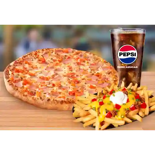 Pizza Italiana Individual + Papas Supremas + Bebida 350 ml