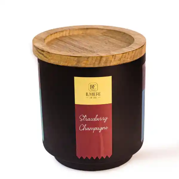 Vela Aromática Champan de Frutilla Big Jar Lumiere du Ciel