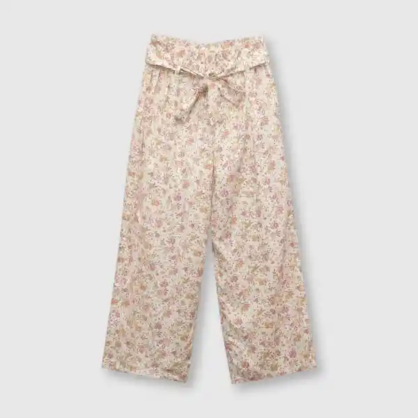 Pantalón Flores de Niña Beige Talla 2A Colloky