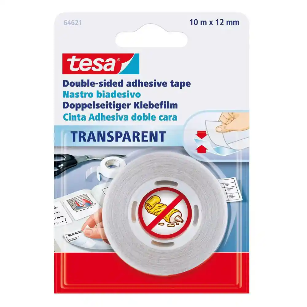 Tesa Cinta Doble Faz Adhesivo Transparente 