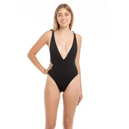 Traje de Baño Con Textura Negro Talla S Samia