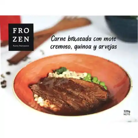 Fro Zen Carne Braseada Con Mote Con Quinoa y Arvejas